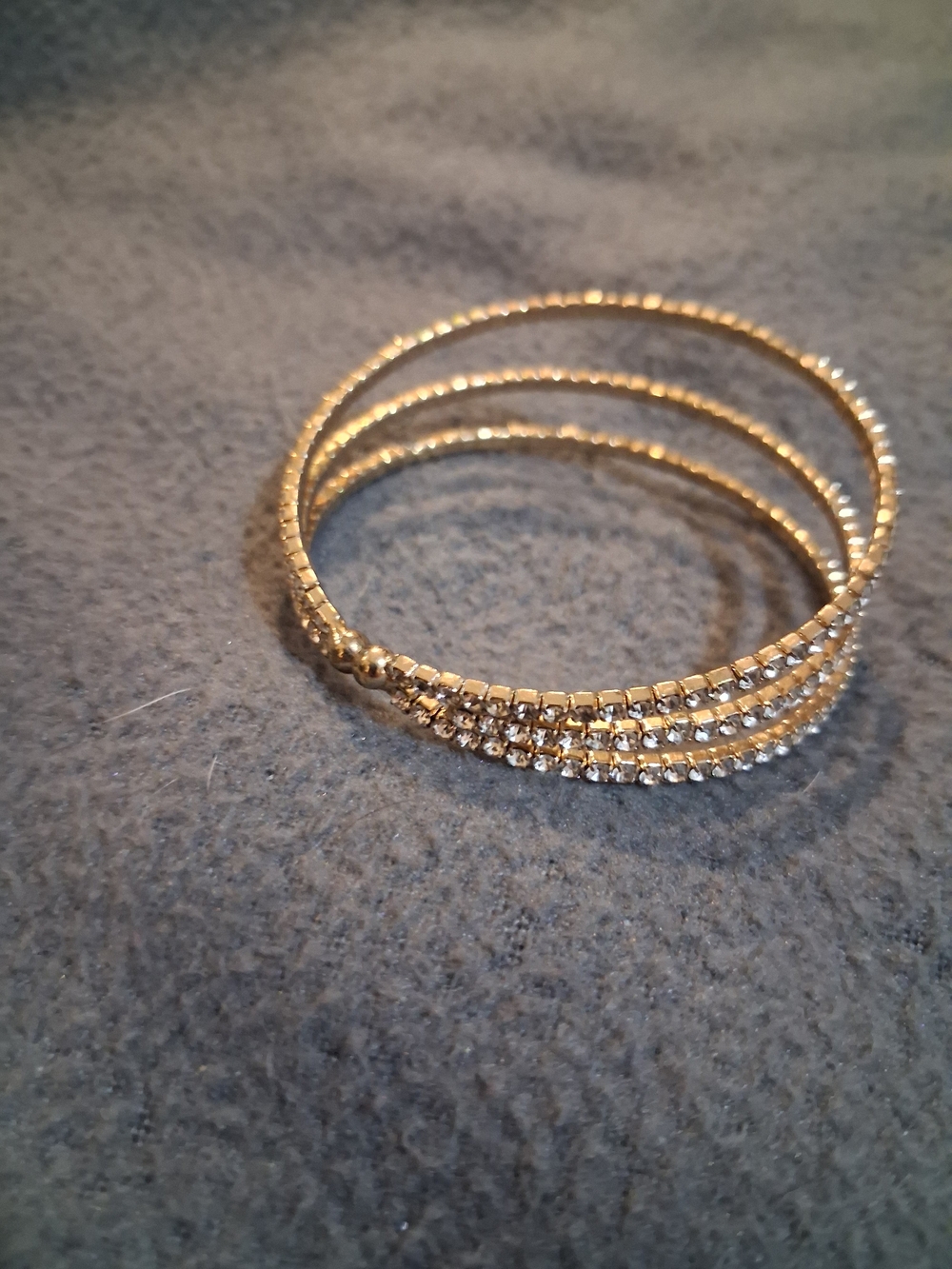 Triple Strand Rhinestone Bracelet - Picture 4 of 4